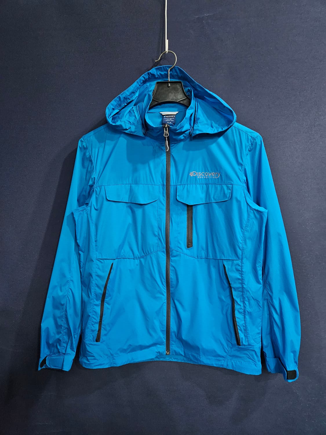 디스커버리 블루 남성 100 홑겹 바람막이 자켓  상품이미지1