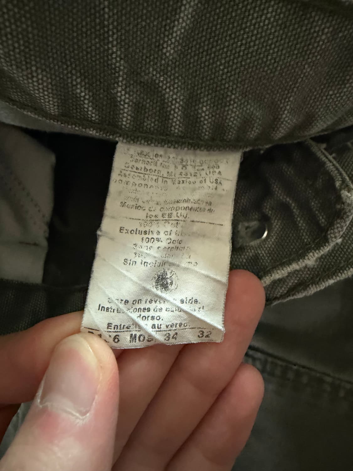 [34] 칼하트 더블니 워크팬츠 b136 모스 상품이미지3