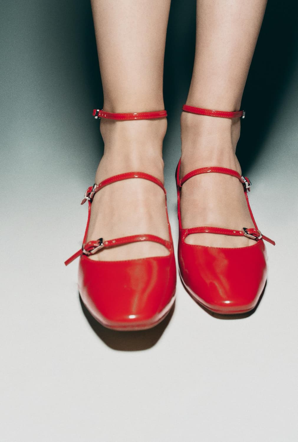 ZARA 자라 레드 메리제인 슈즈 상품이미지1