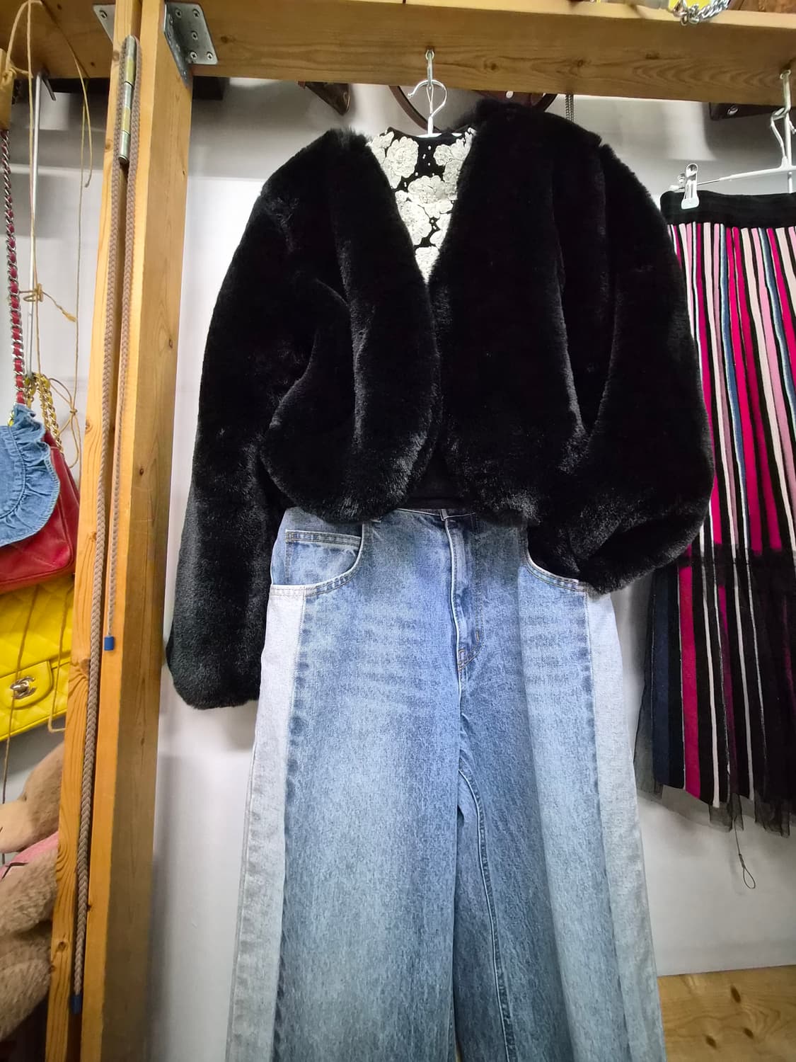 질스튜어트 에코밍크퍼 자켓. sickos 빈티지데님 상품이미지1