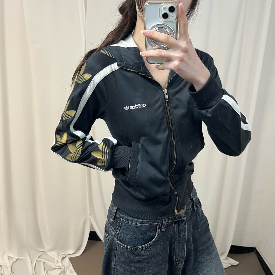 Adidas team trefoil black hooded jersey 상품이미지3