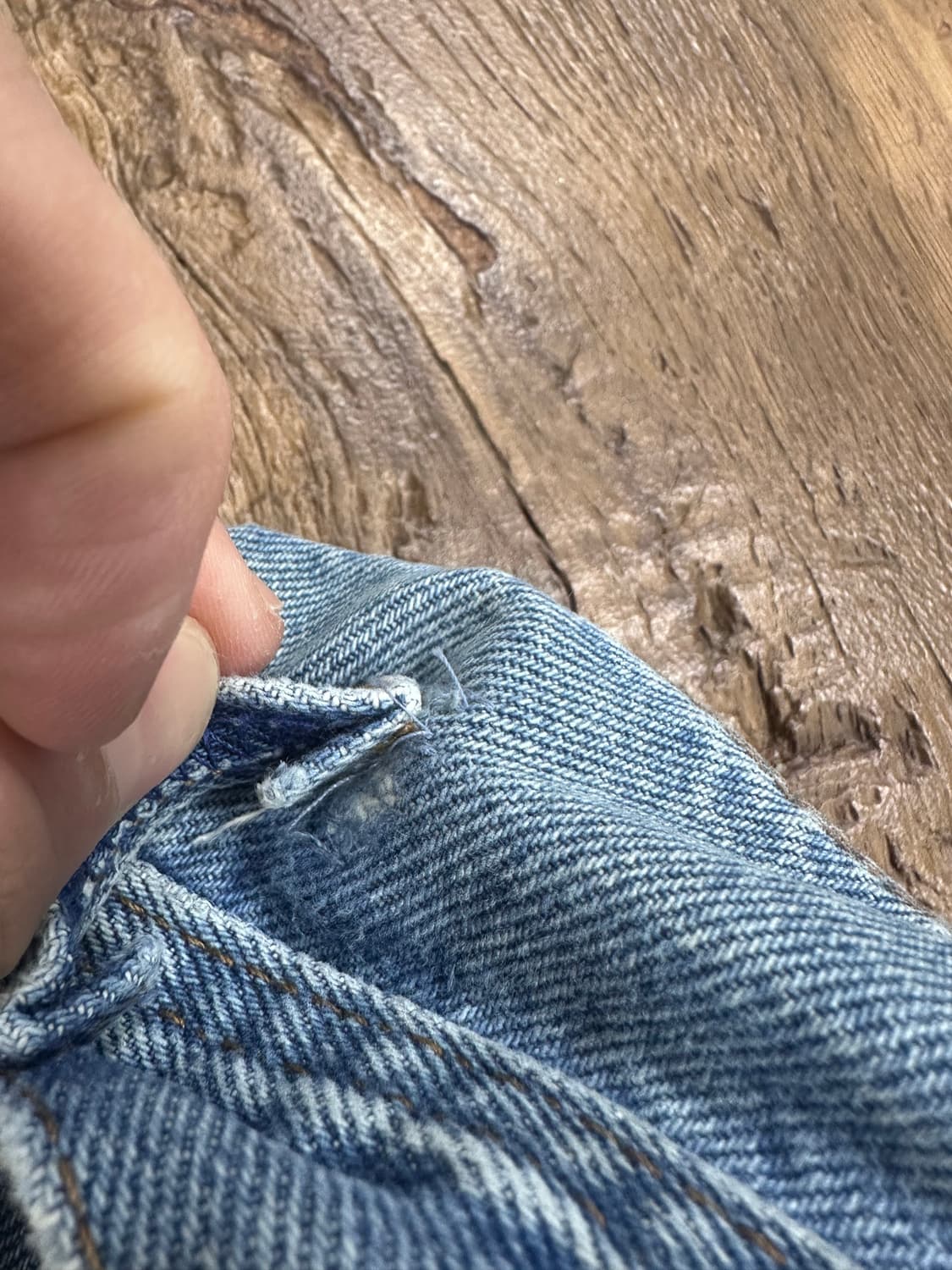 90s KEY 더블니 카펜터 데님 팬츠 상품이미지9