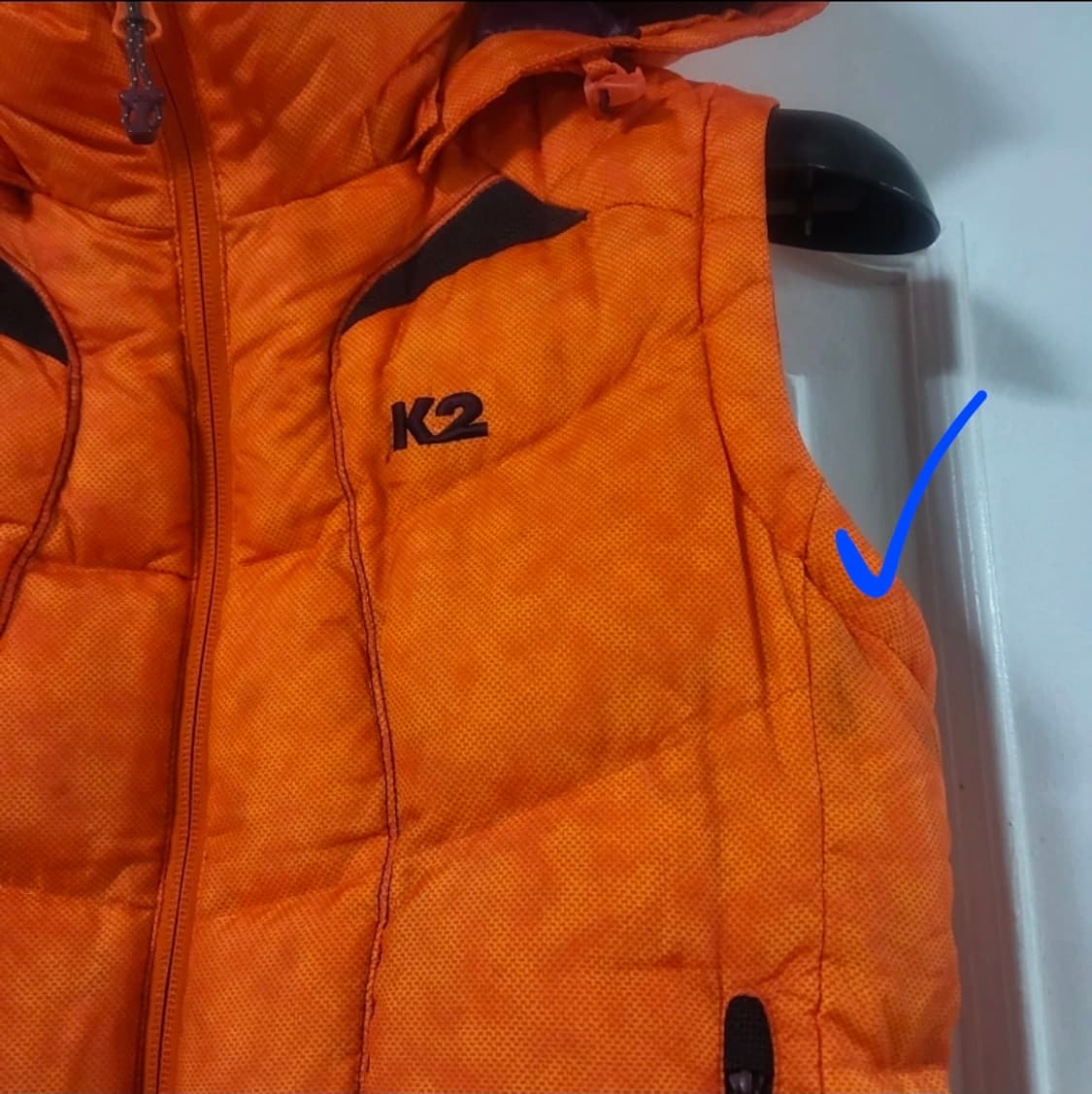 k2 오리털 패딩 조끼 덕다운  후드 집업 자켓 여자 90 상품이미지2