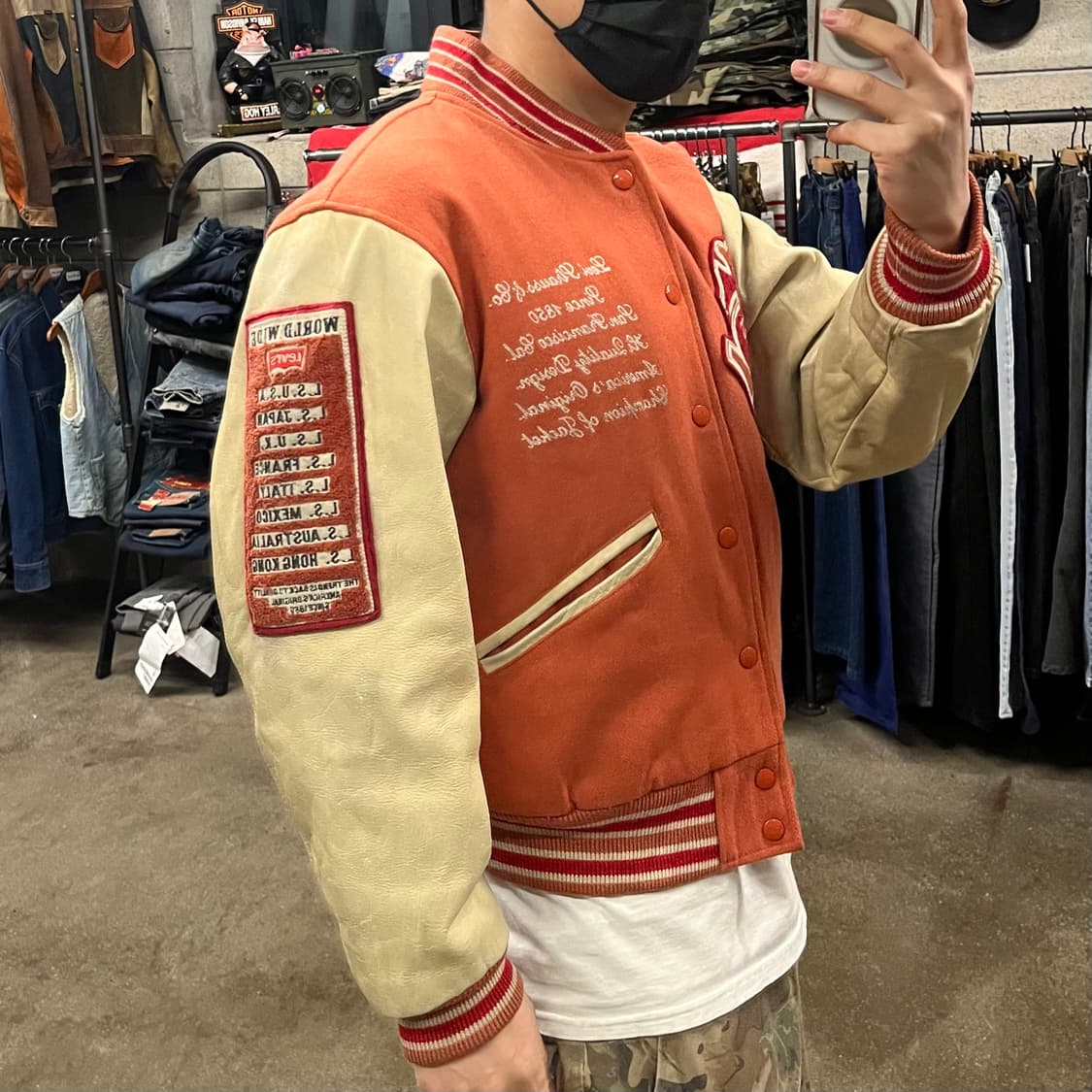 90s 리바이스 울 바시티 자켓 (100) 상품이미지9