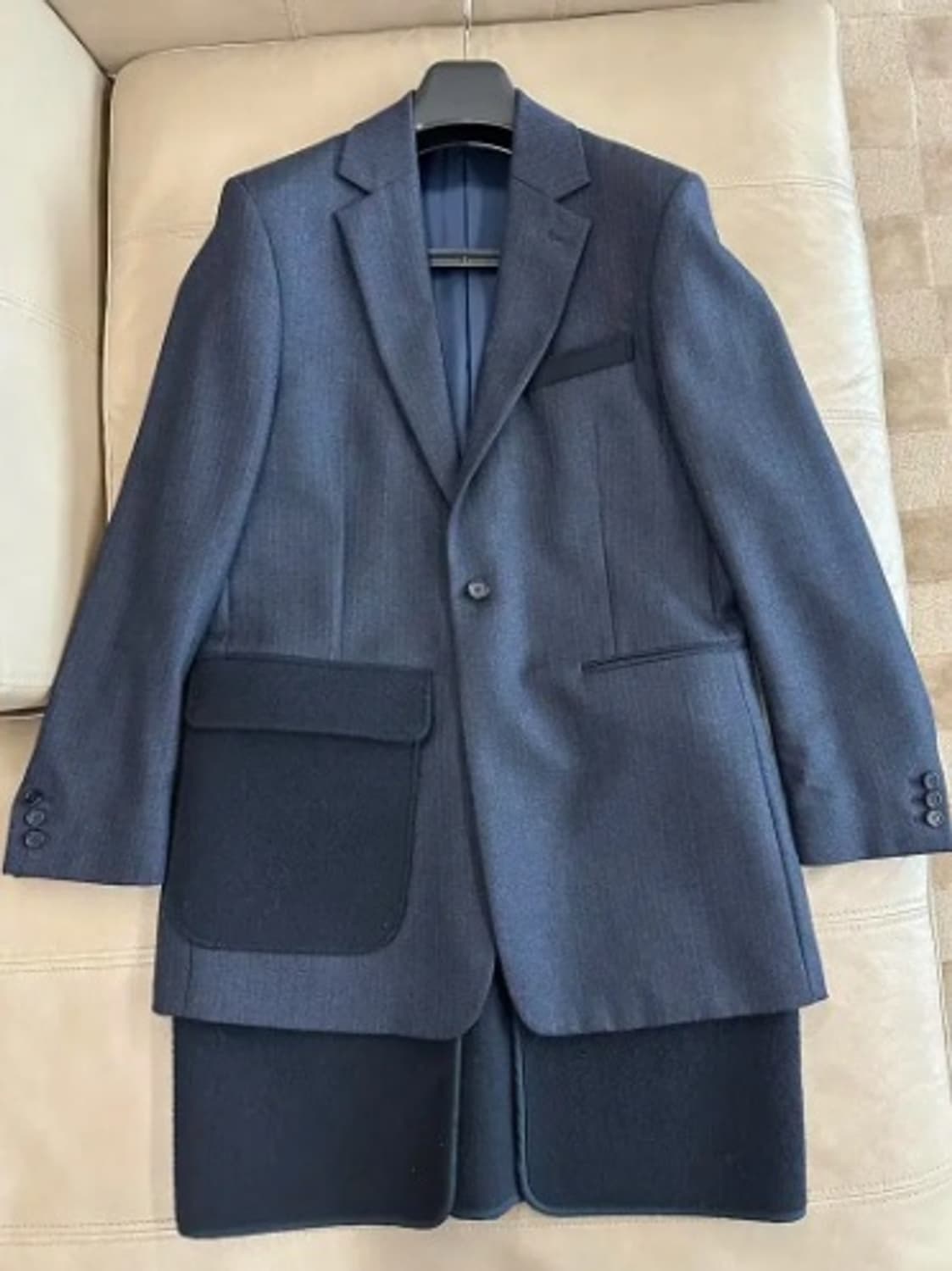 아크네스튜디오 보엘 레이어드 코트 네이비 46 상품이미지4