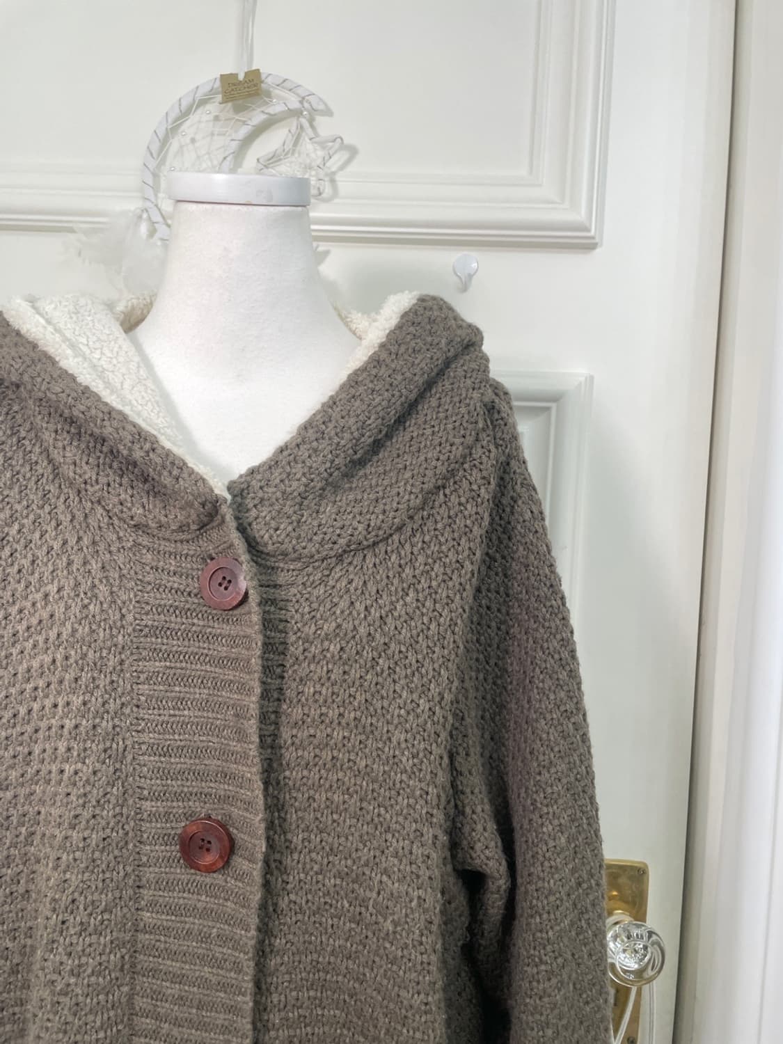 choco brown hoodie fur loose cardigan 상품이미지7