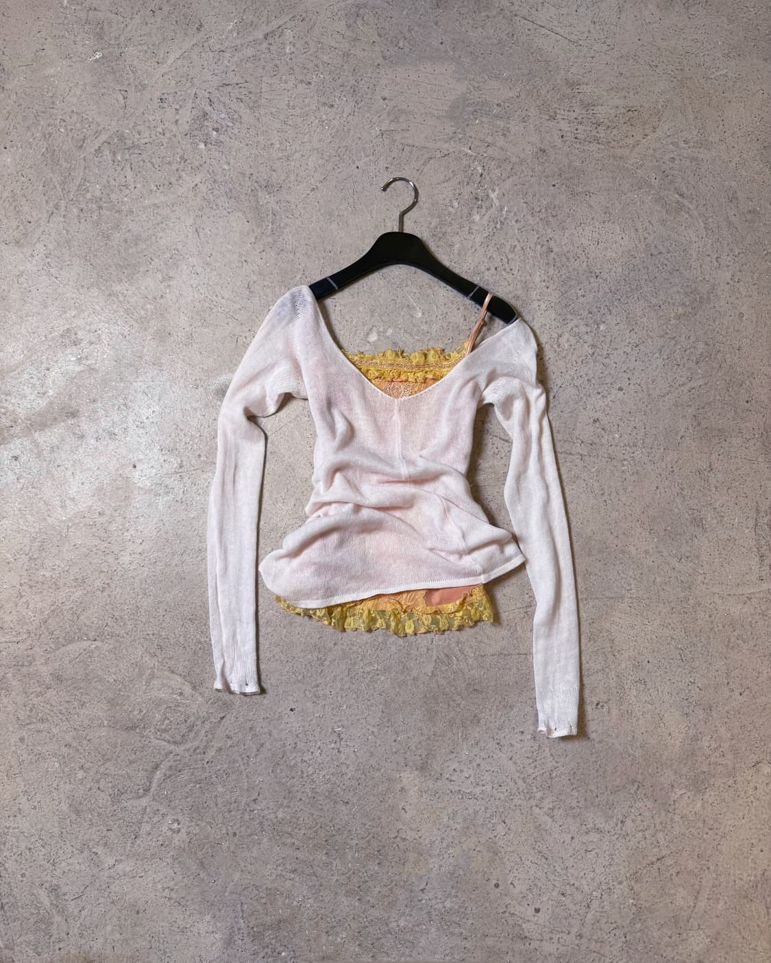 루즈핏 시스루 니트 상품이미지3