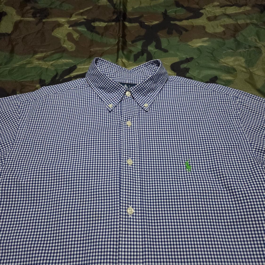 00s Vintage Polo Ralph Lauren 깅엄체크 셔츠 상품이미지3