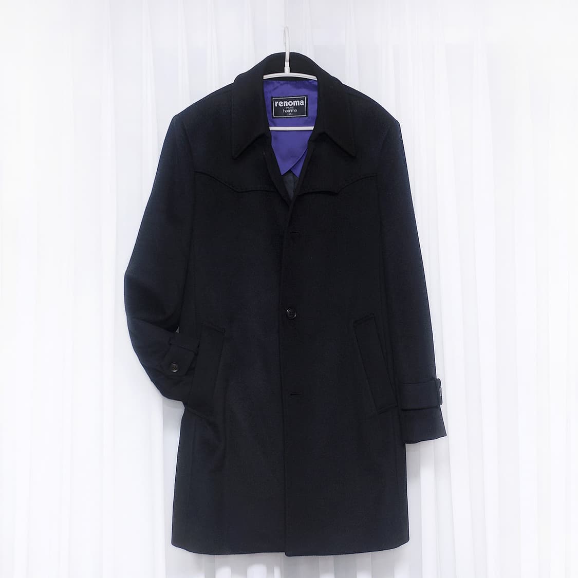 레노마 파리 옴므 퓨어 캐시미어 싱글 발마칸 트렌치 코트 (100+) 상품이미지1