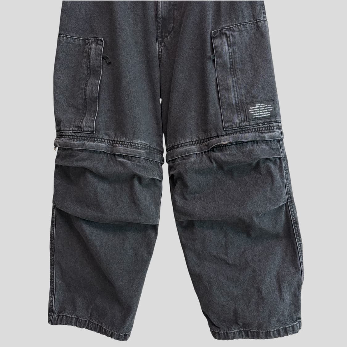 (L)GU 지유 언더커버 데님 컨버터블 와이드 카고 팬츠 상품이미지3