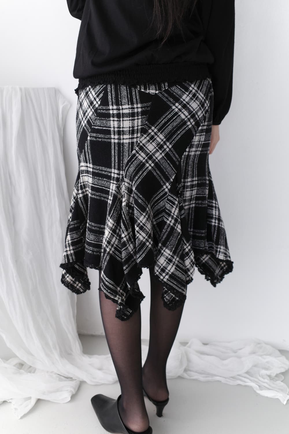 check flared skirt  상품이미지7