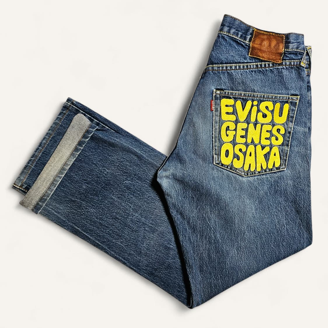 [32][에비수JAPAN]오사카 자수 릴렉스 스트레이트 데님 상품이미지3