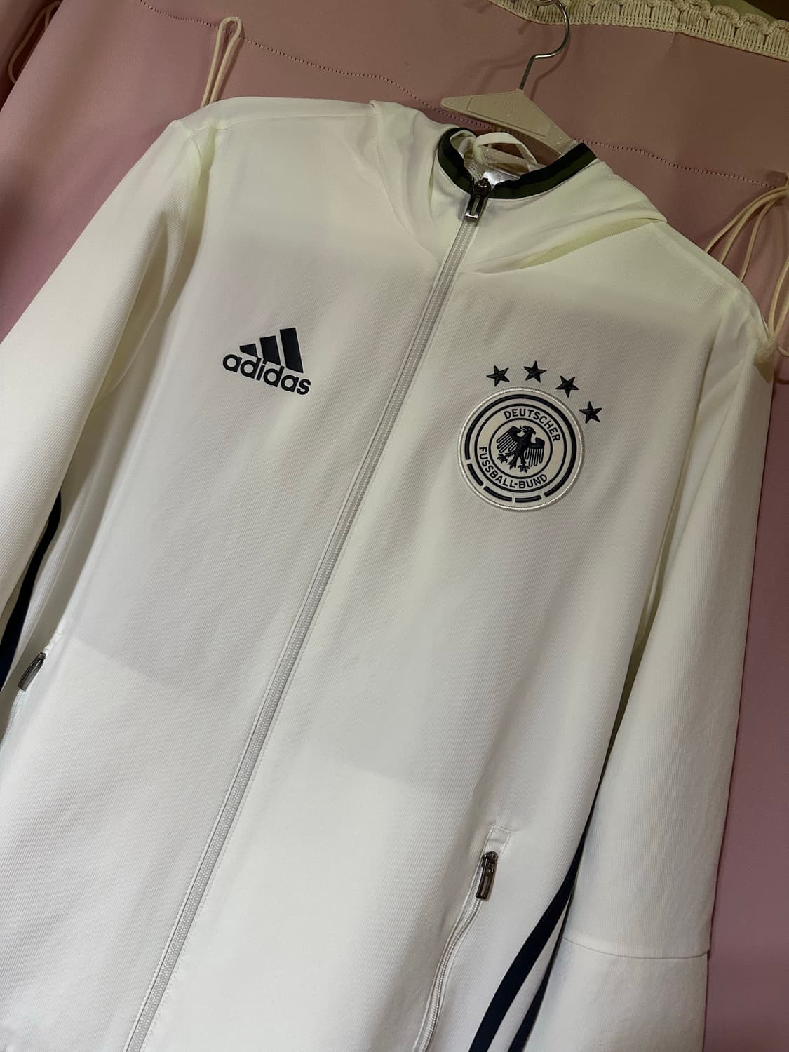 아디다스 독일 후드집업 아디다스독일 축구 화이트  95사이즈 아디다스집업 상품이미지1