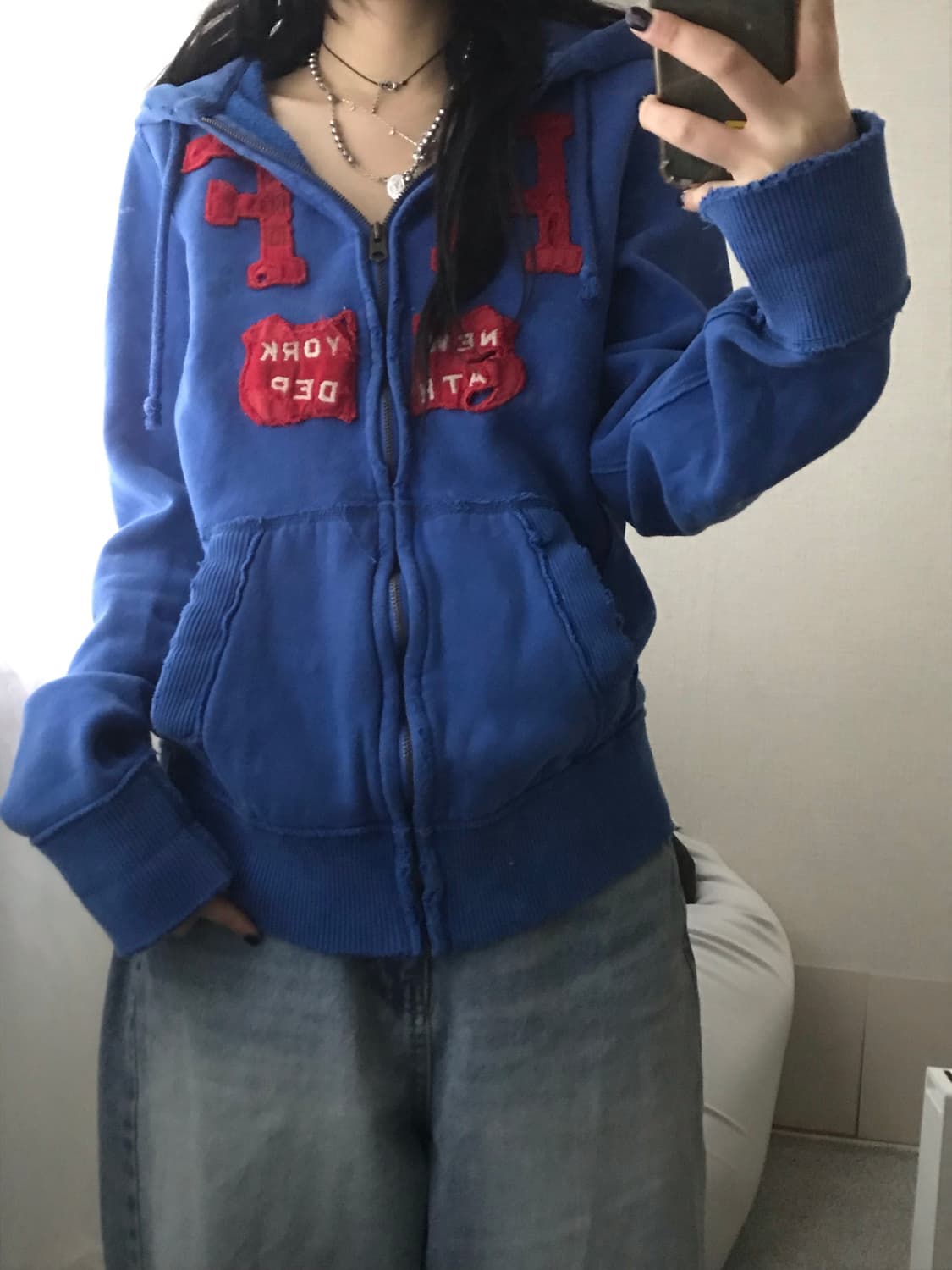 아베크롬비 블루 후드집업 상품이미지4