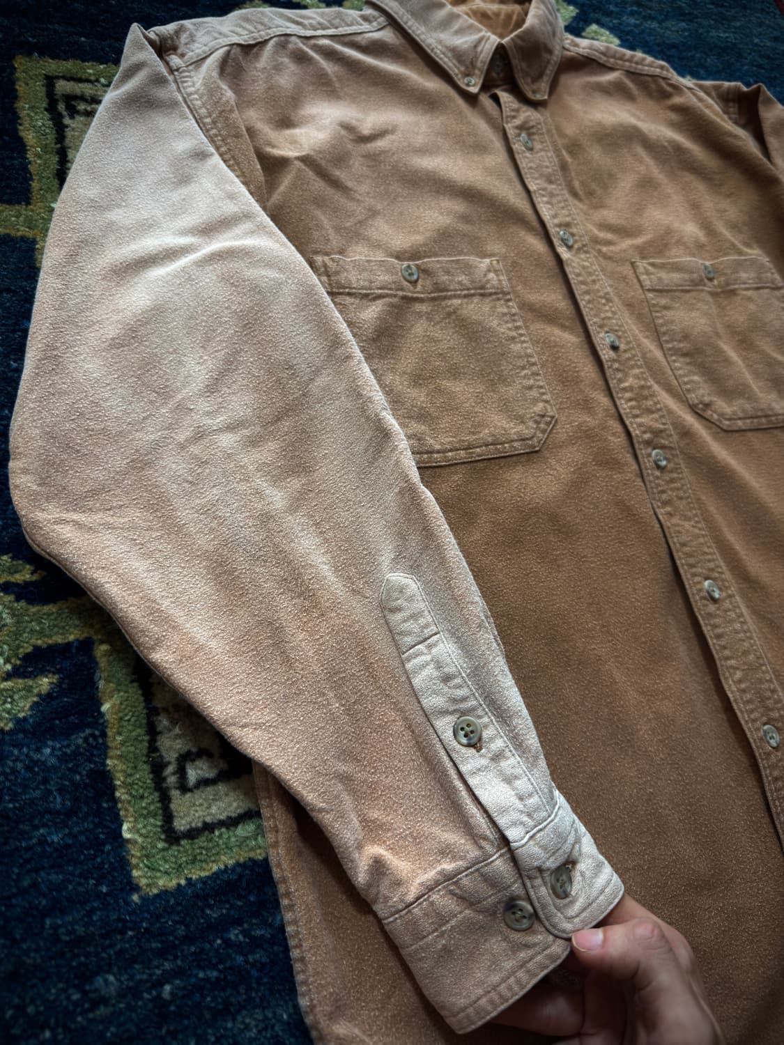 80s L.L.Bean USA Faded CHAMOIS Shirt 상품이미지4