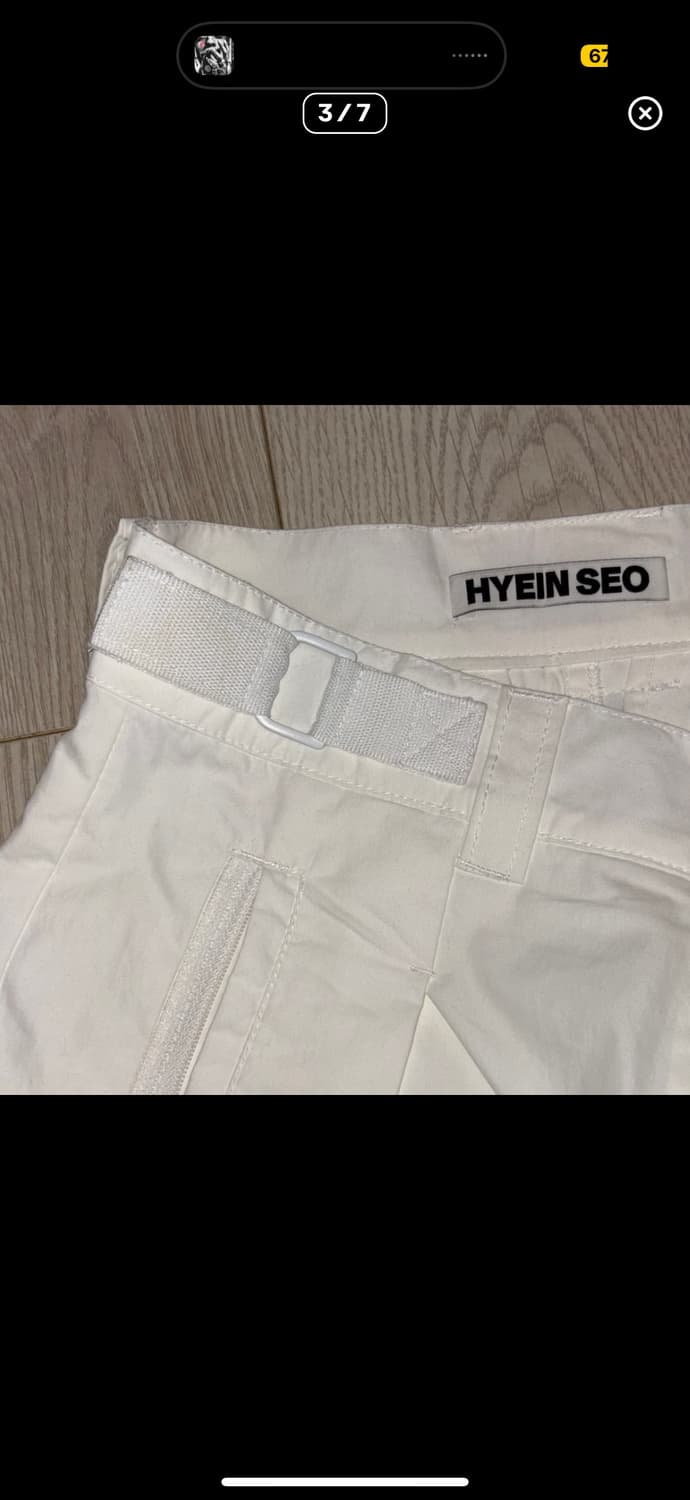 혜인서 밀리터리 카고팬츠 화이트 상품이미지3