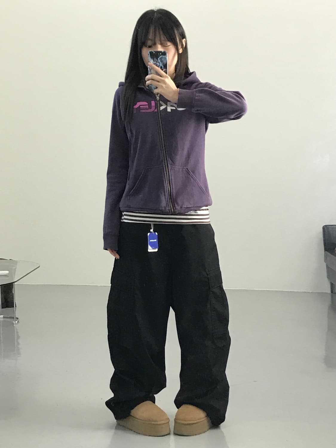 오클리 퍼플 후드집업 상품이미지2