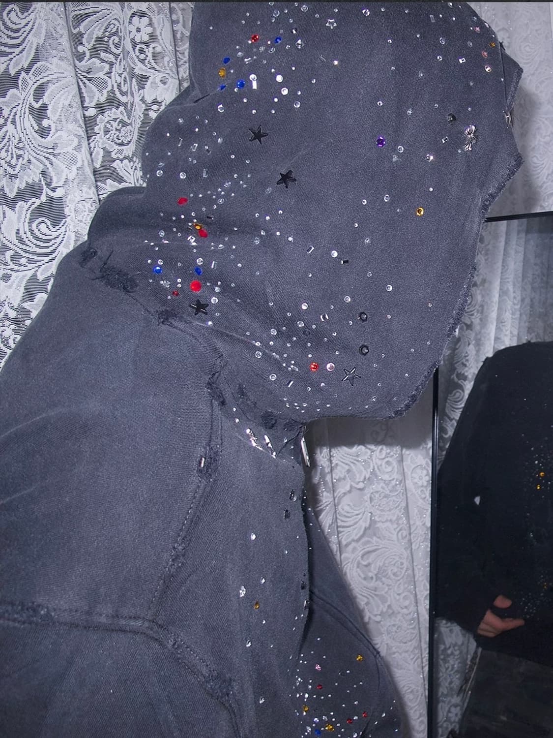 Starry Rhinestone Hoodie 상품이미지5