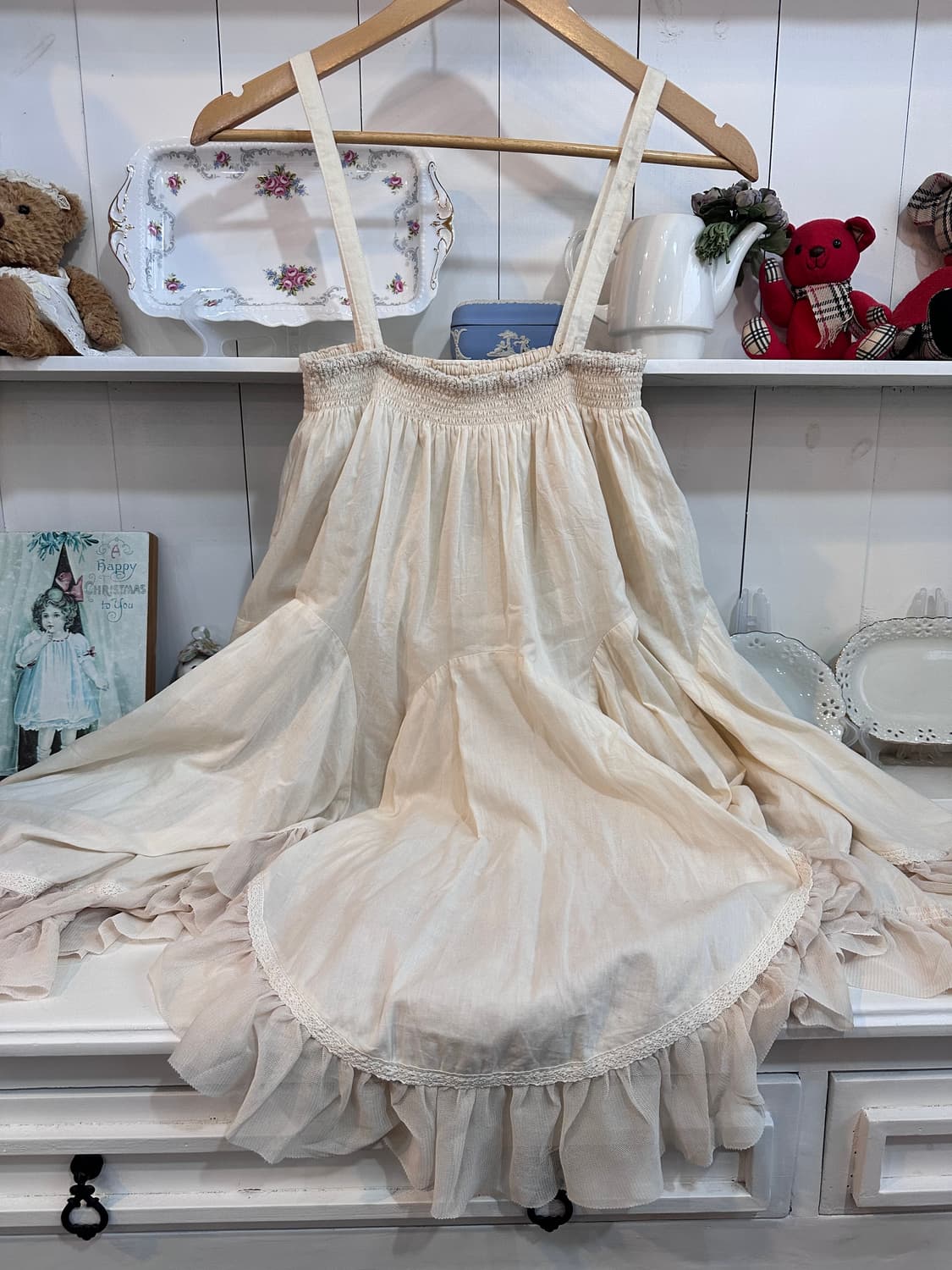 아이보리 캉캉 원피스 프릴 장식 상품이미지4
