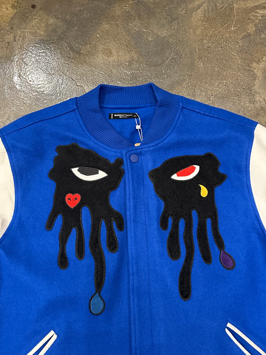 로쿠 스튜디오 Tear Drip 바시티자켓 XXL 상품이미지3