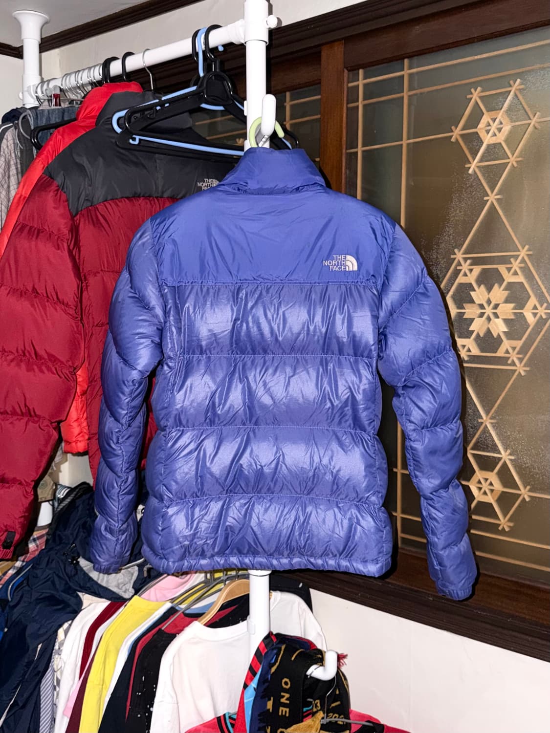 노스페이스 700 눕시 구스다운 패딩 블루 상품이미지2