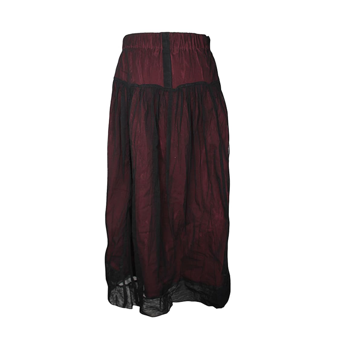 S막스마라 블랙 튤 마룬 밴딩 스커트 66 상품이미지2