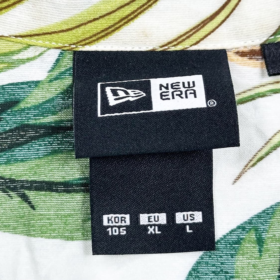 뉴에라 로고 하와이안 패턴 반팔 셔츠 (XL) 상품이미지6