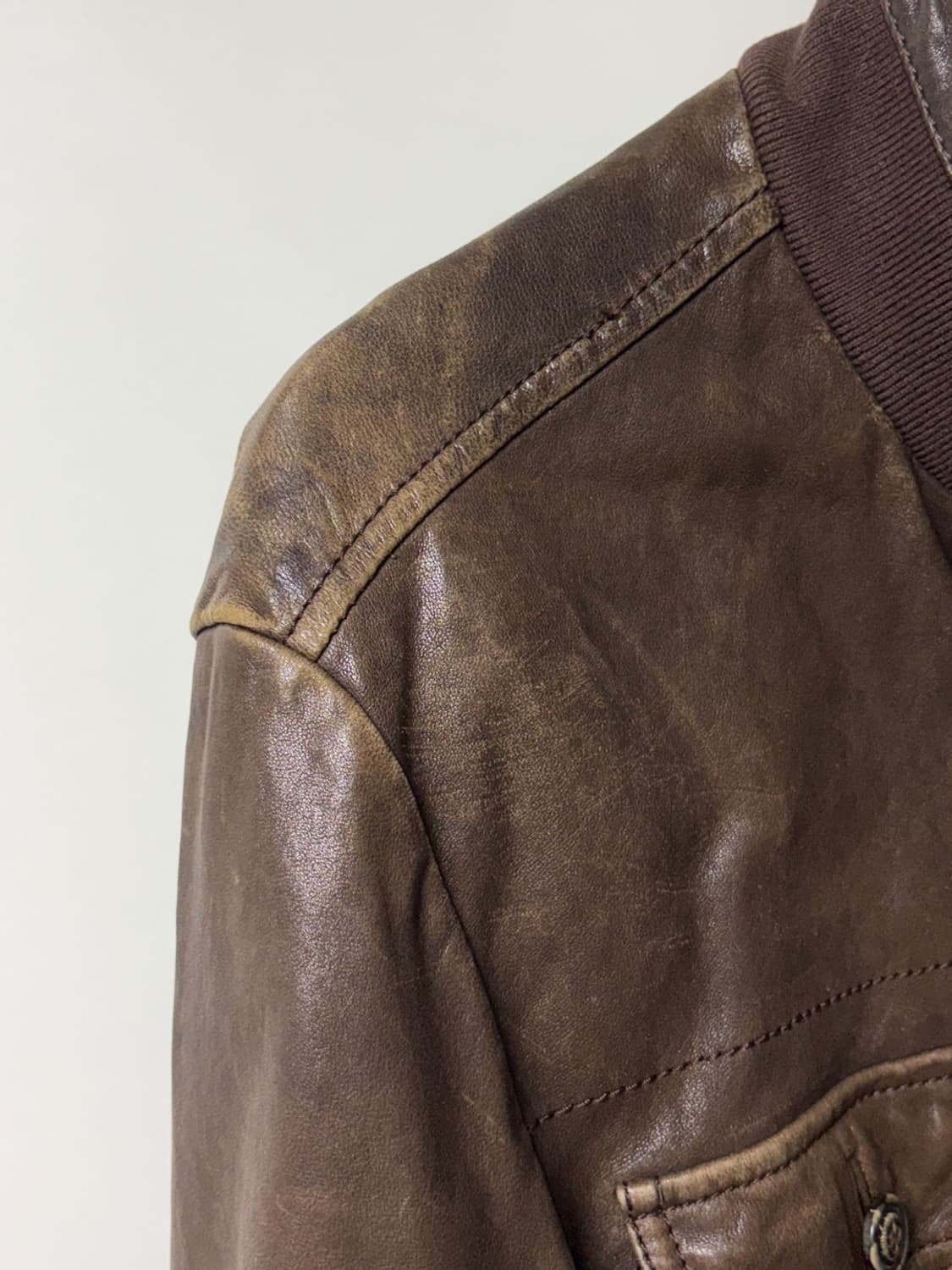 헨리코튼 가죽 자켓 상품이미지3