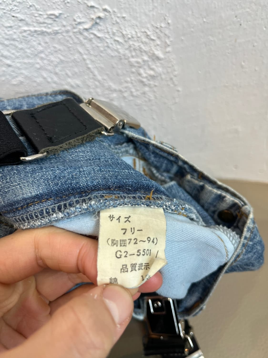 빈티지 마리떼프랑소와저버 하프 데님 오버롤 Made in JAPAN 상품이미지7