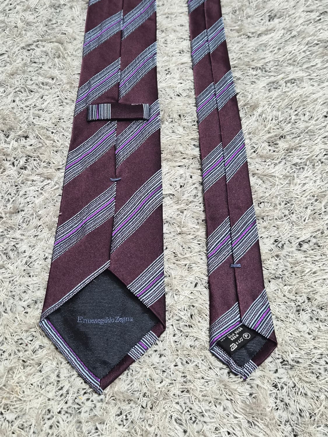 에르메네질도제냐Zegna 사선 패턴 넥타이 Free - N35 상품이미지6