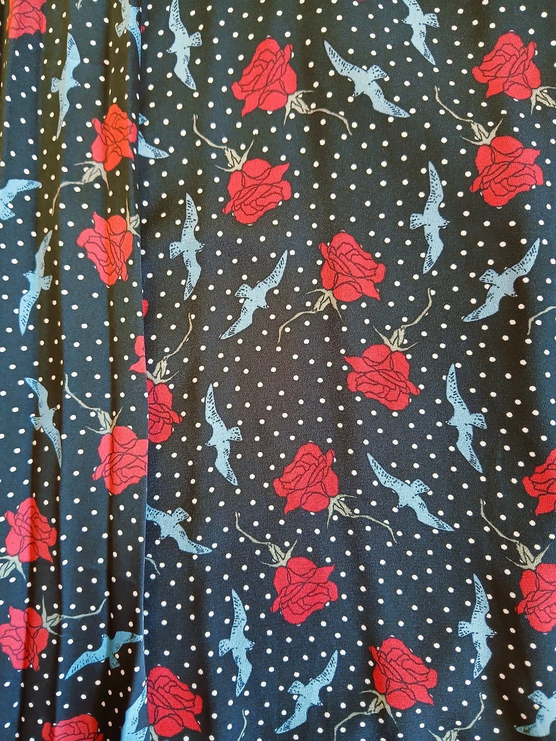 GU×UNDERCOVER 로즈 버드 플리츠 롱스커트 S 상품이미지3