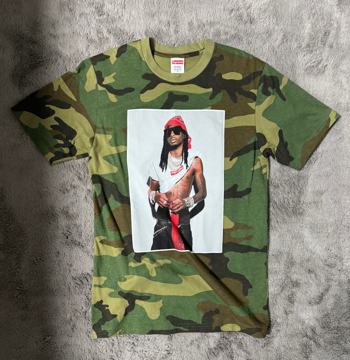 플레이보이 카티 X 슈프림 카모 반팔 s사이즈 상품이미지1