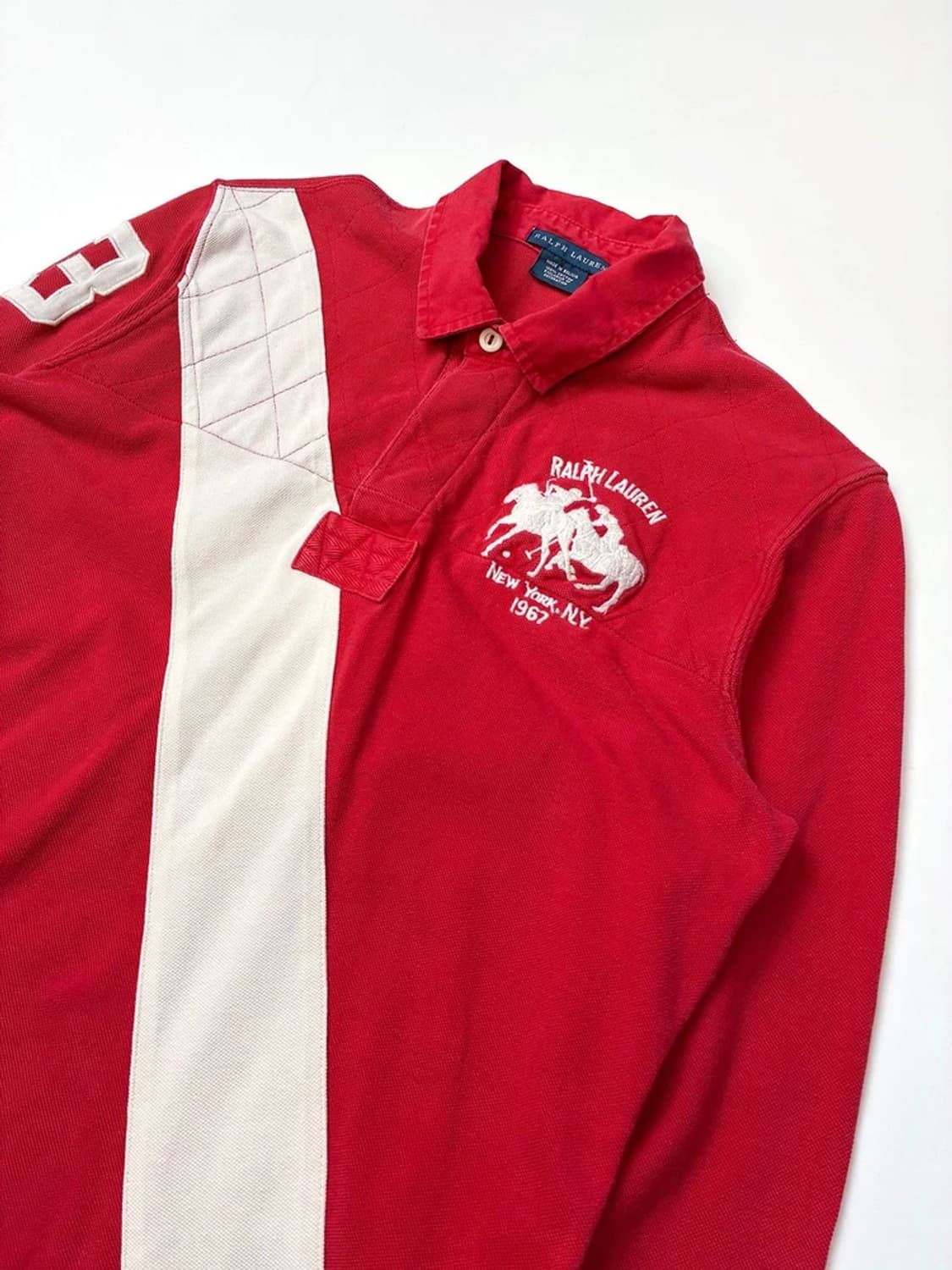 폴로 랄프로렌 00s 사선 로고 럭비 카라 롱슬리브 PN5313 상품이미지2