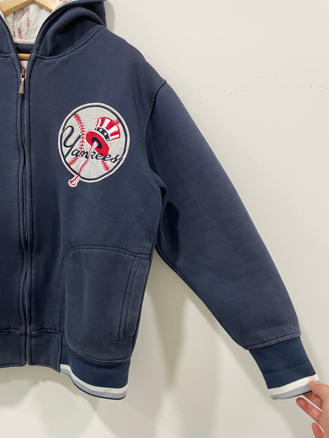 Mitchell & Ness 뉴욕 양키스 빅로고 풀 후드집업 상품이미지9
