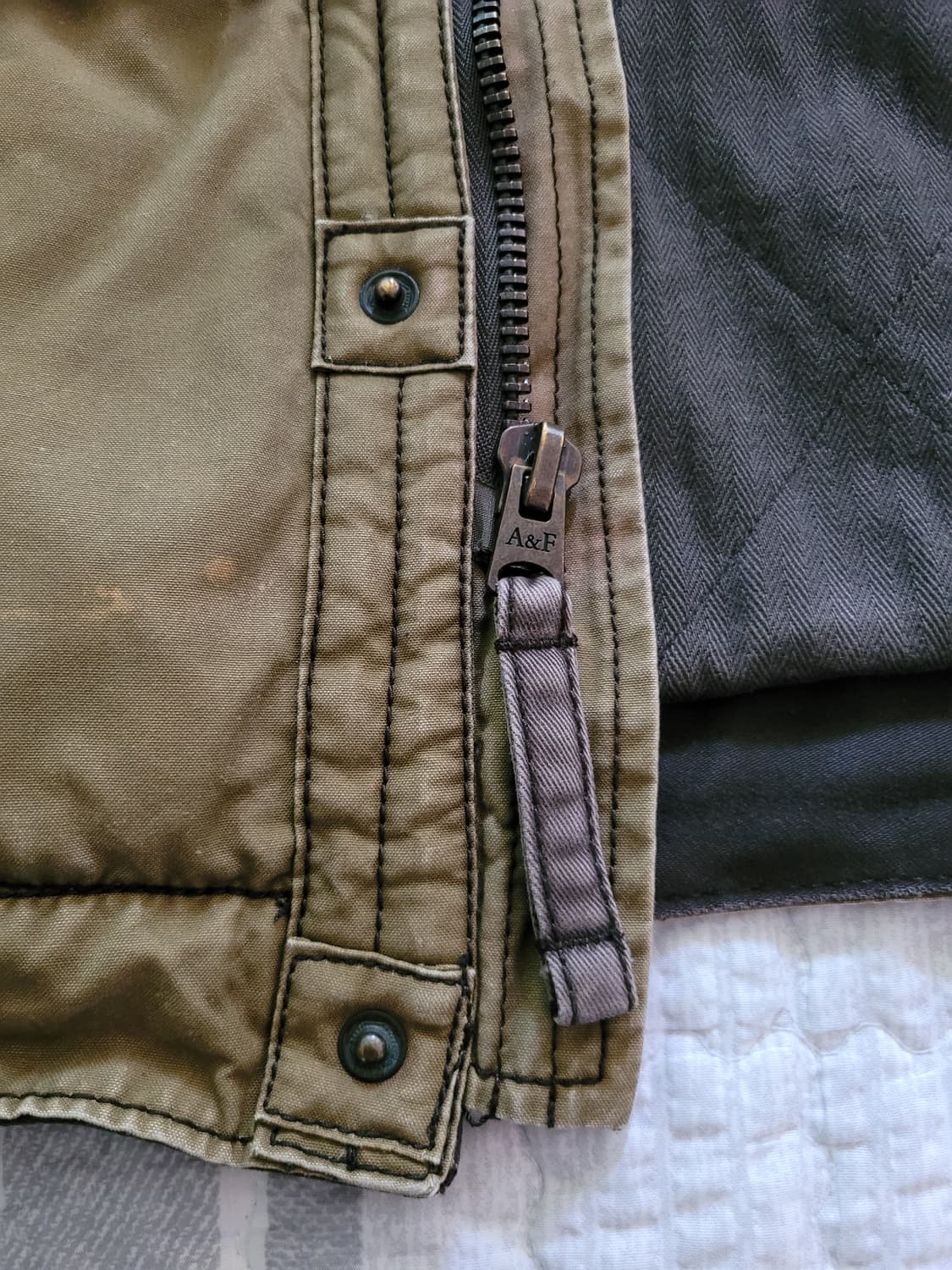 아베크롬비 Abercrombie 레드필드 왁스드 밀리터리 야상자켓 M 상품이미지5