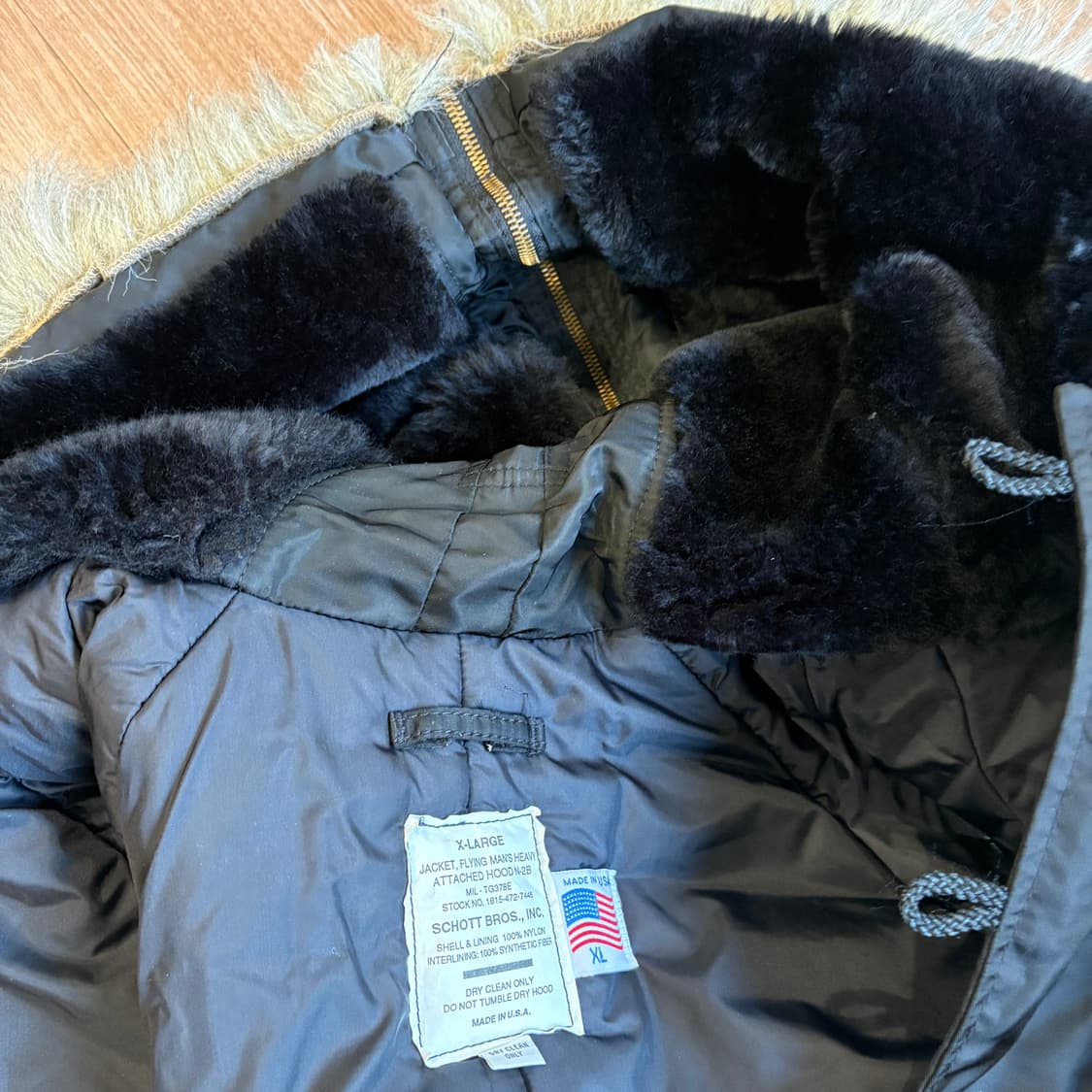 80s USA N-2B 아비렉스 미군 플라이트 자켓 군용 IDEAL 지퍼 상품이미지9