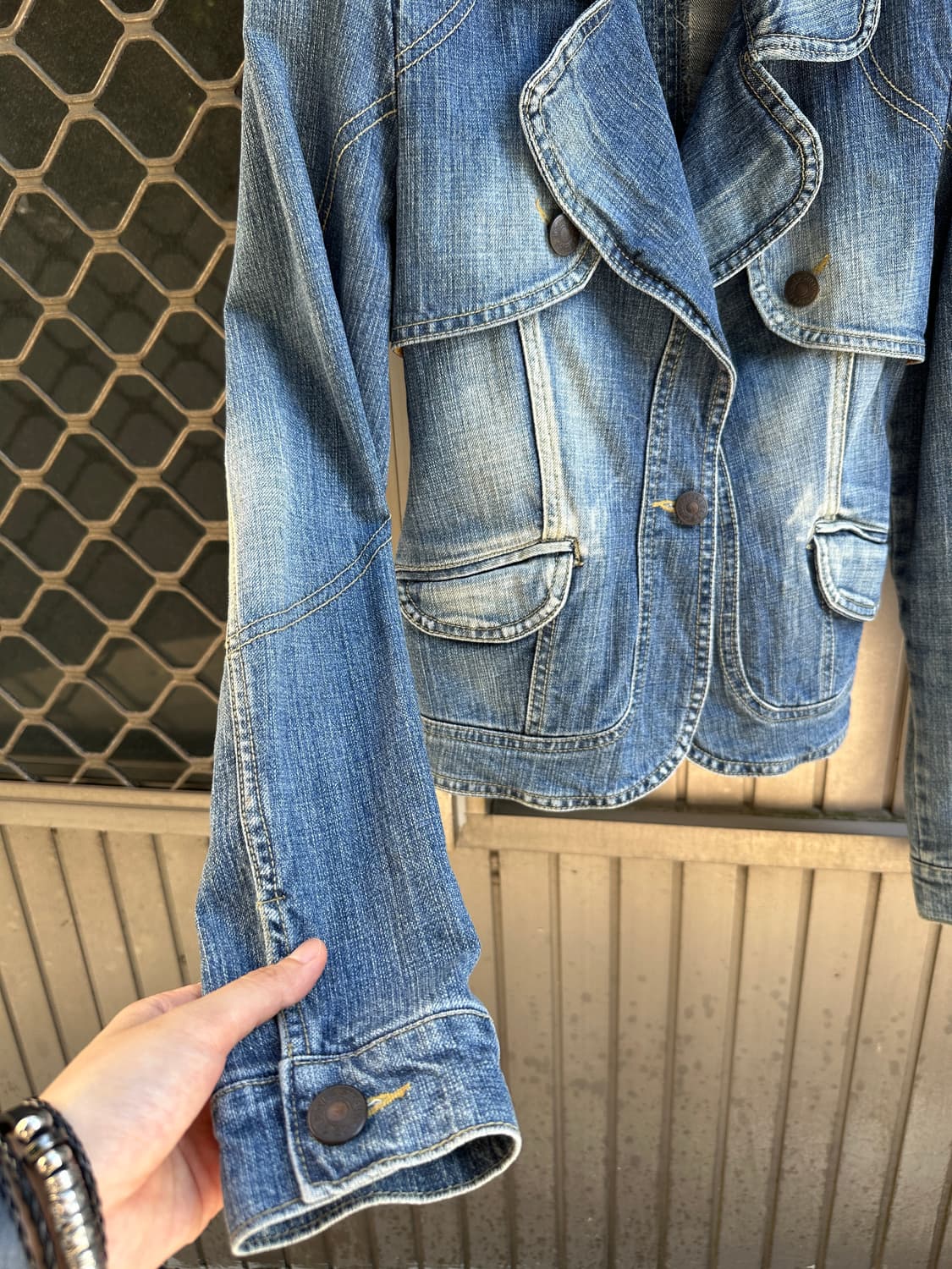 NONE y2k vintage washing denim jacket 상품이미지3