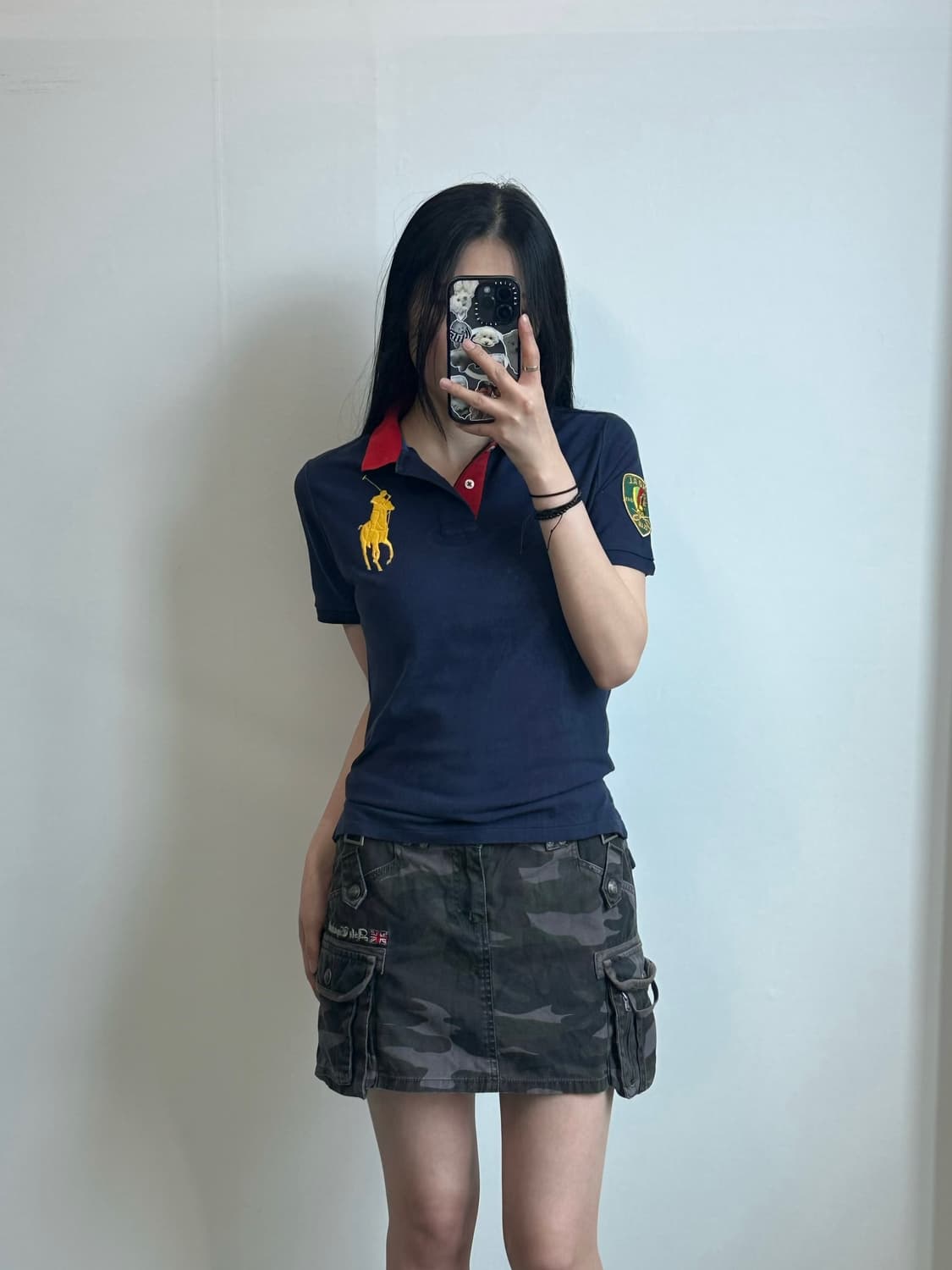폴로 랄프로렌 빅포니 네이비 반팔 피케 카라 티셔츠 상품이미지1