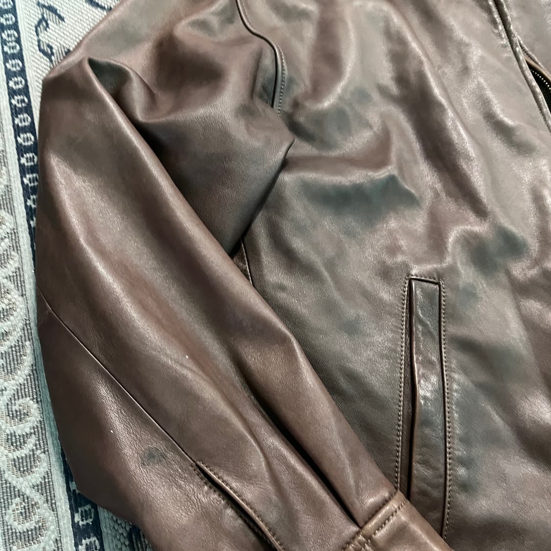 M 폴로 레더 블루종/W2688 상품이미지3