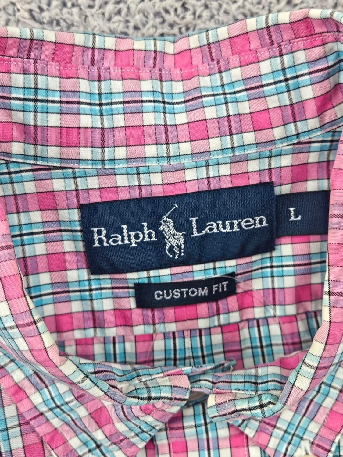 폴로랄프로렌 체크 하프 반팔 셔츠 ( L ) / 11920 상품이미지7