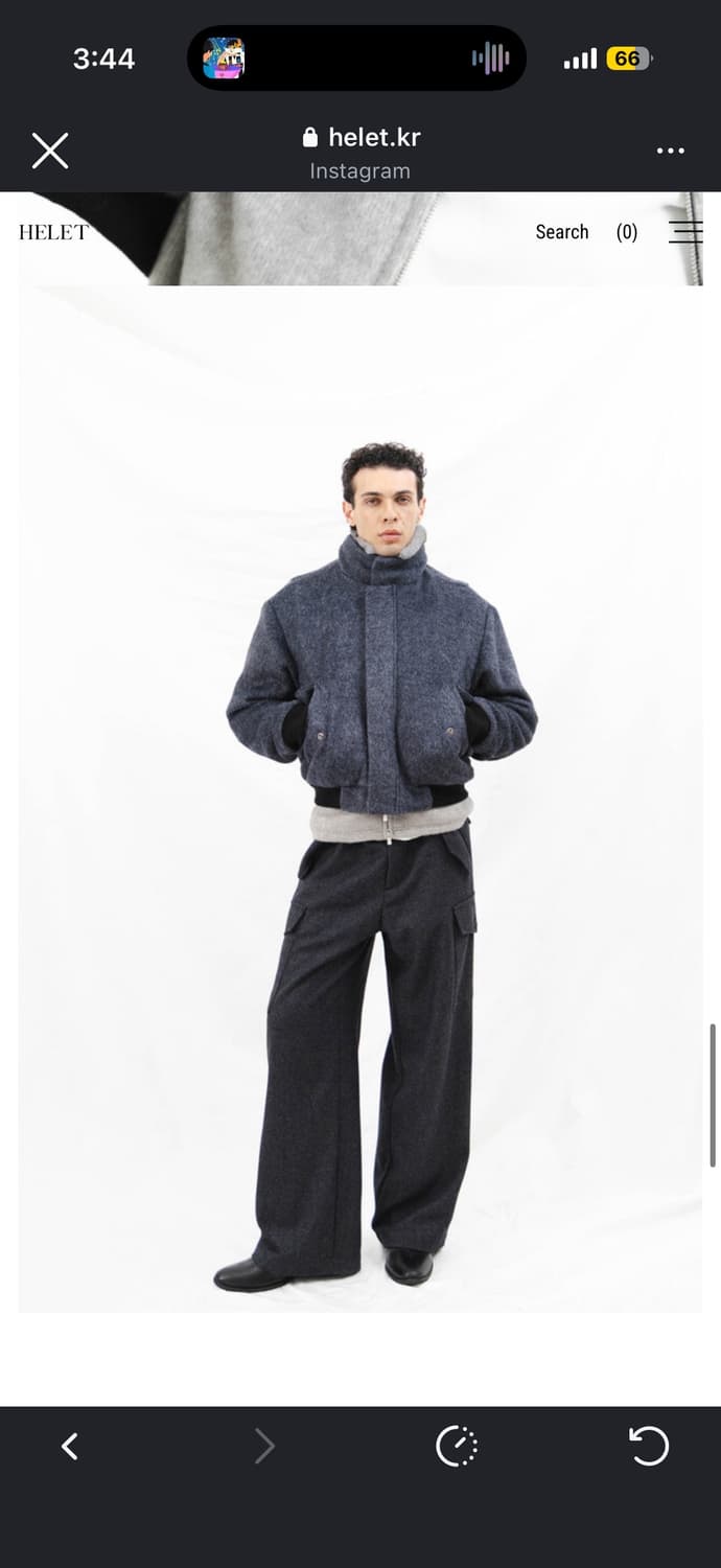 헬렛 알파카 해링턴 자켓 그레이 새상품 L 상품이미지2