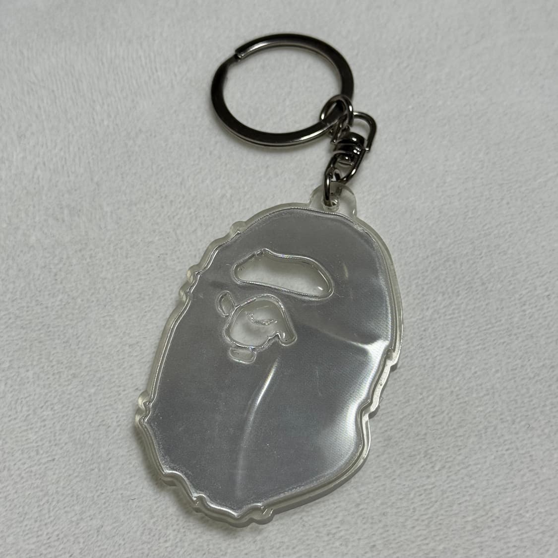 베이프 에이프 헤드 키링 화이트 실버 상품이미지2