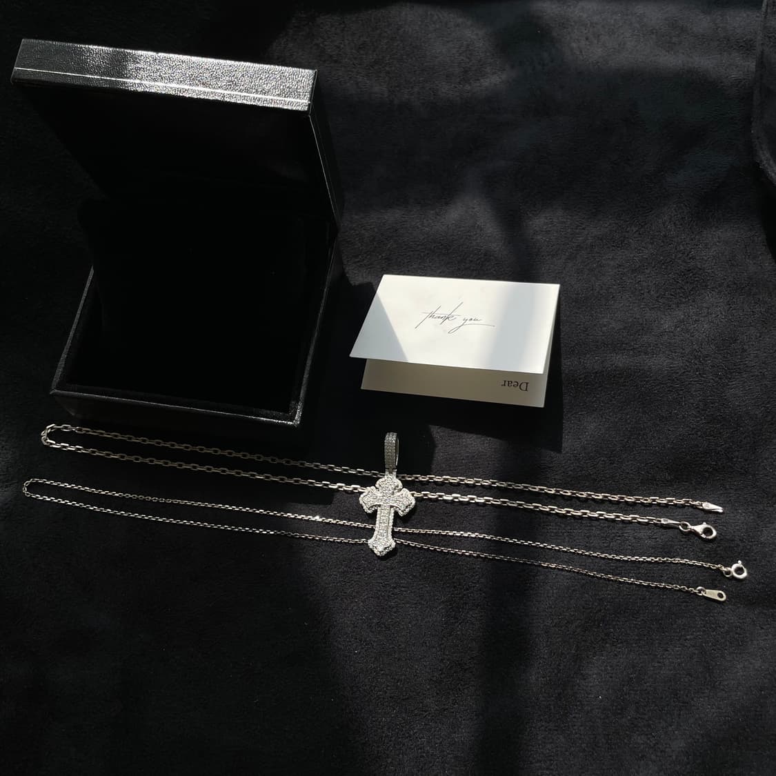 보증서o) 모이사나이트 크로스 펜던트 체인 상품이미지5