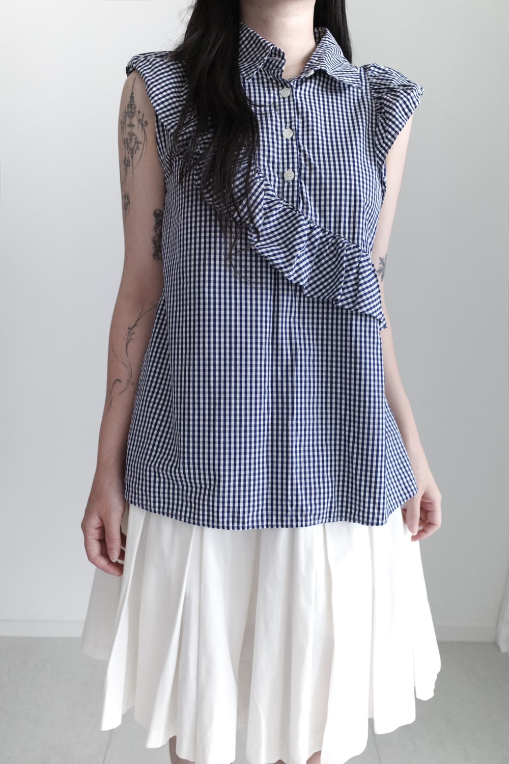 check frill shirt 상품이미지6