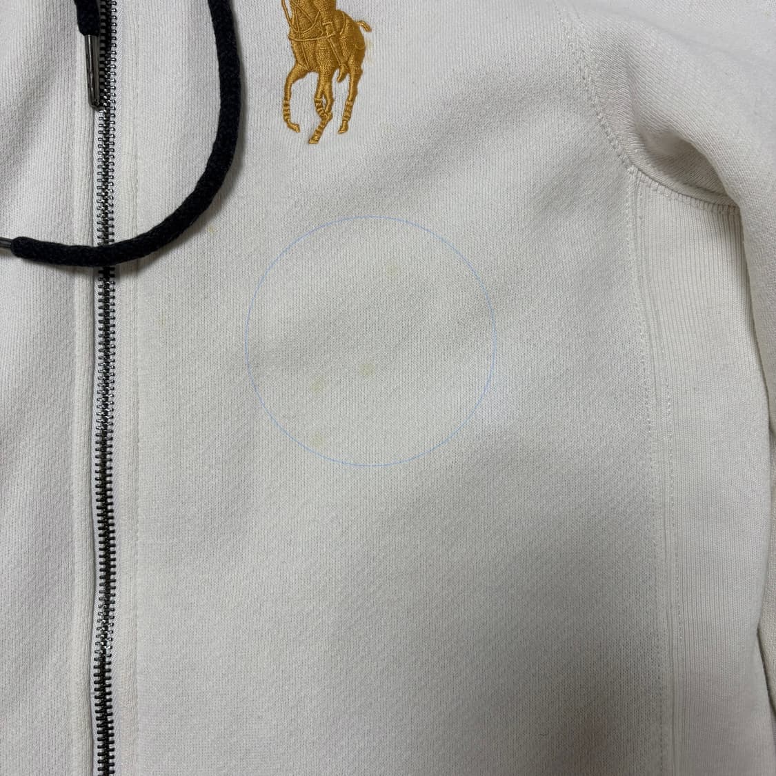 폴로 랄프로렌 화이트 골드 빅포니 코튼 후드 집업 상품이미지8