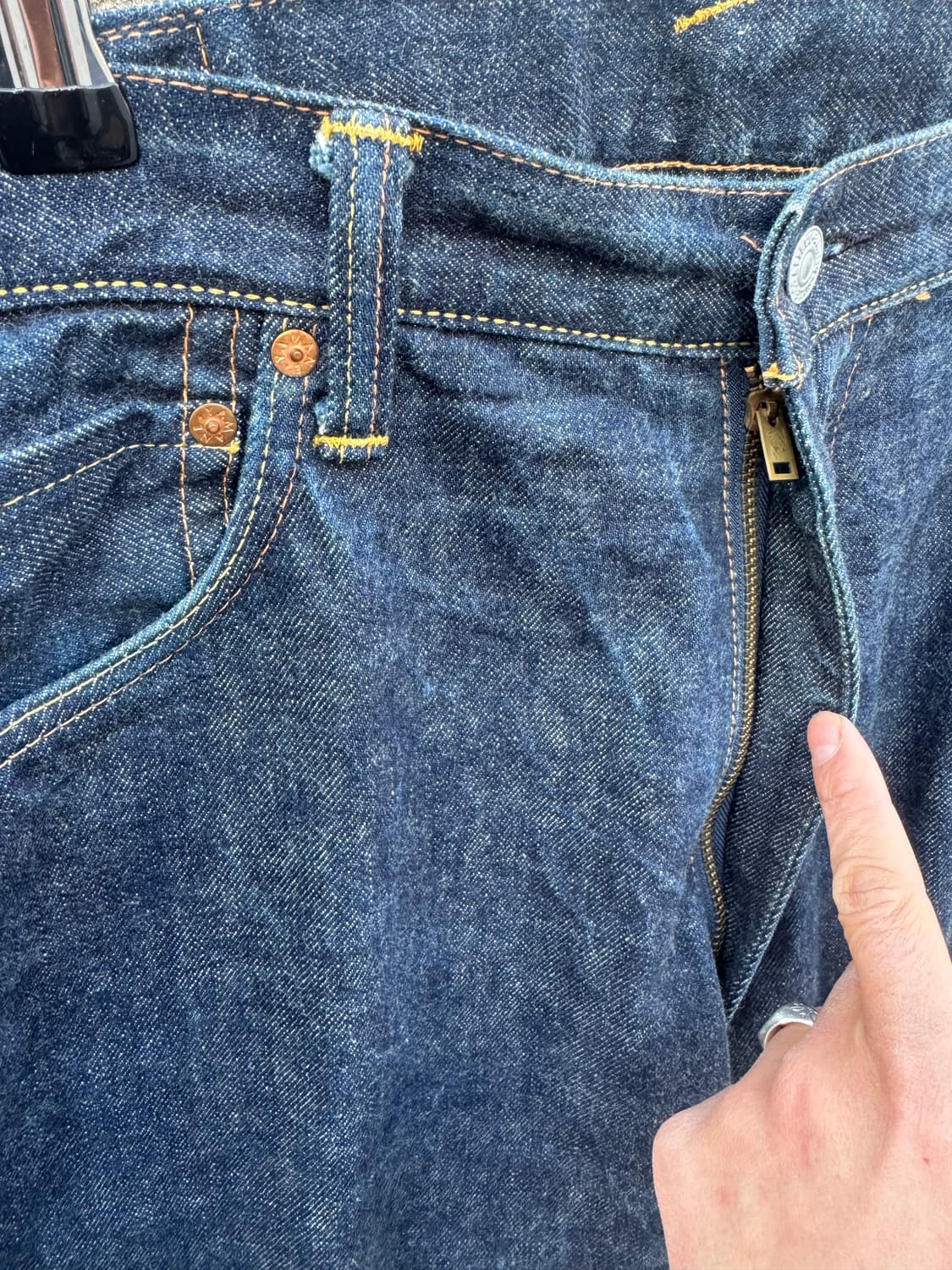 에비수 no.2 lot2002 셀비지 인디고 데님 팬츠 36 상품이미지5