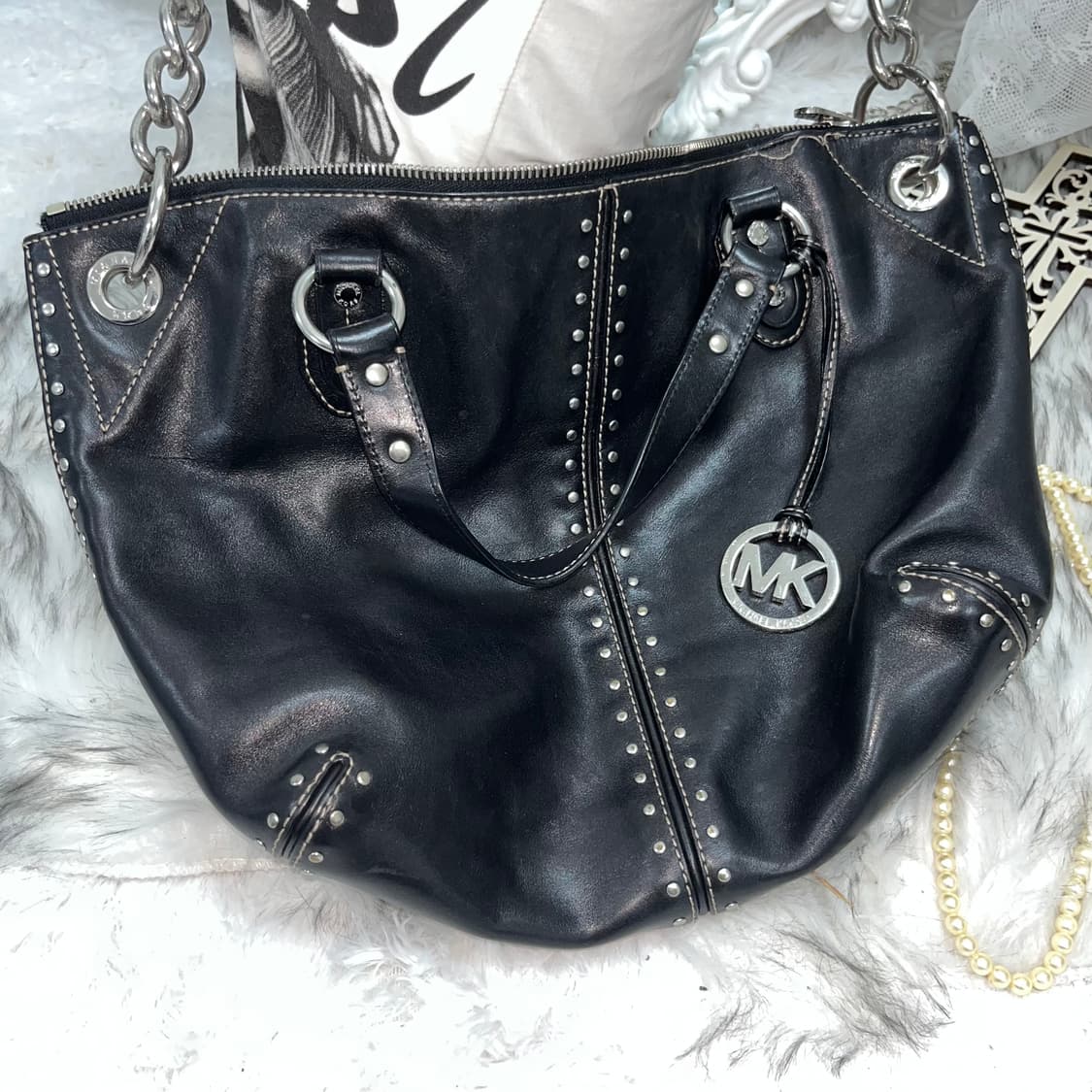 빈티지 스터드 라운드 크로스백 상품이미지3