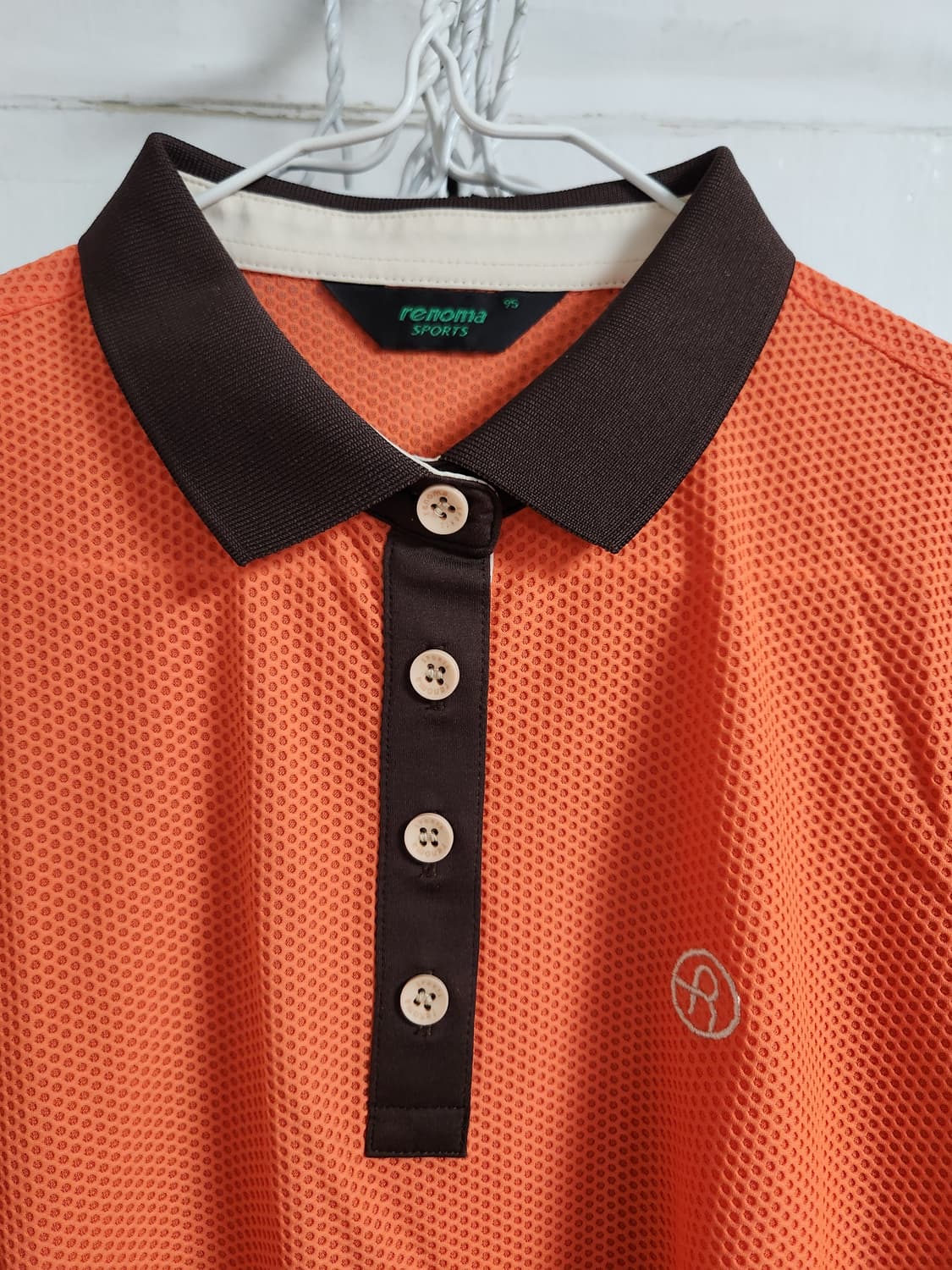 레노마 오렌지색 반팔 카라 티셔츠95 상품이미지3