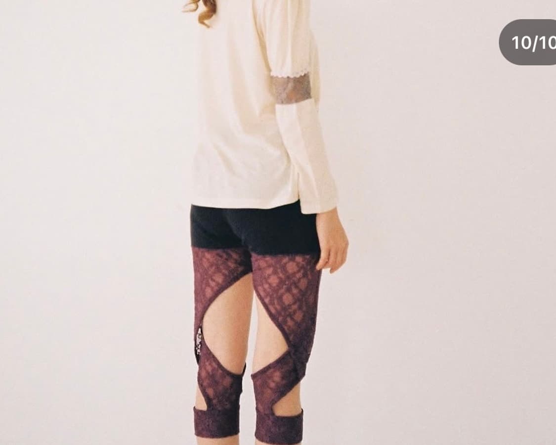샵페어리 레깅스 lace up leggings purple 상품이미지5