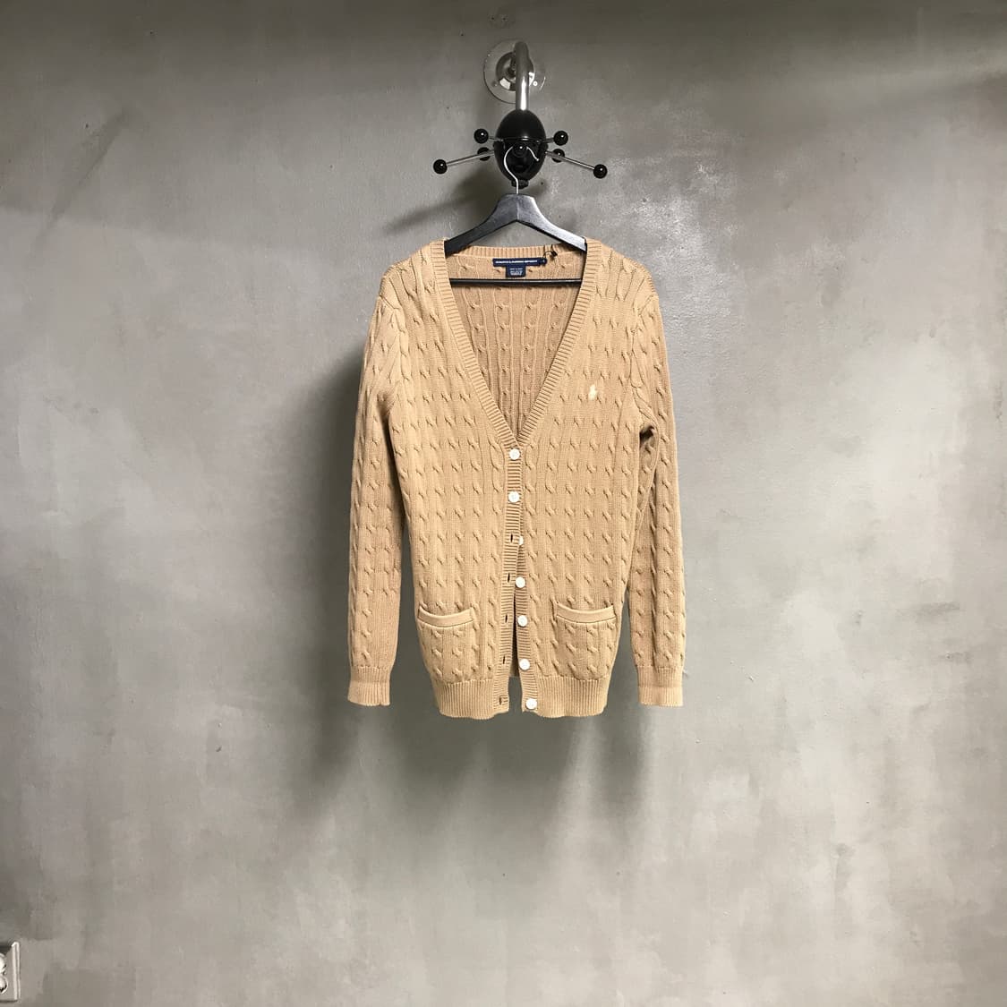 폴로 랄프로렌 케이블 니트 가디건 베이지 XL 상품이미지1